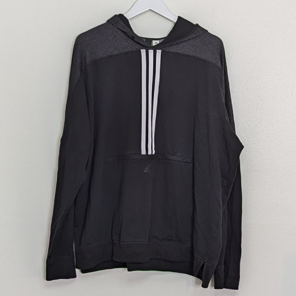 Adidas Sweater Men's Pullover Sport ID Zipper Kangaroo Pocket 2XL